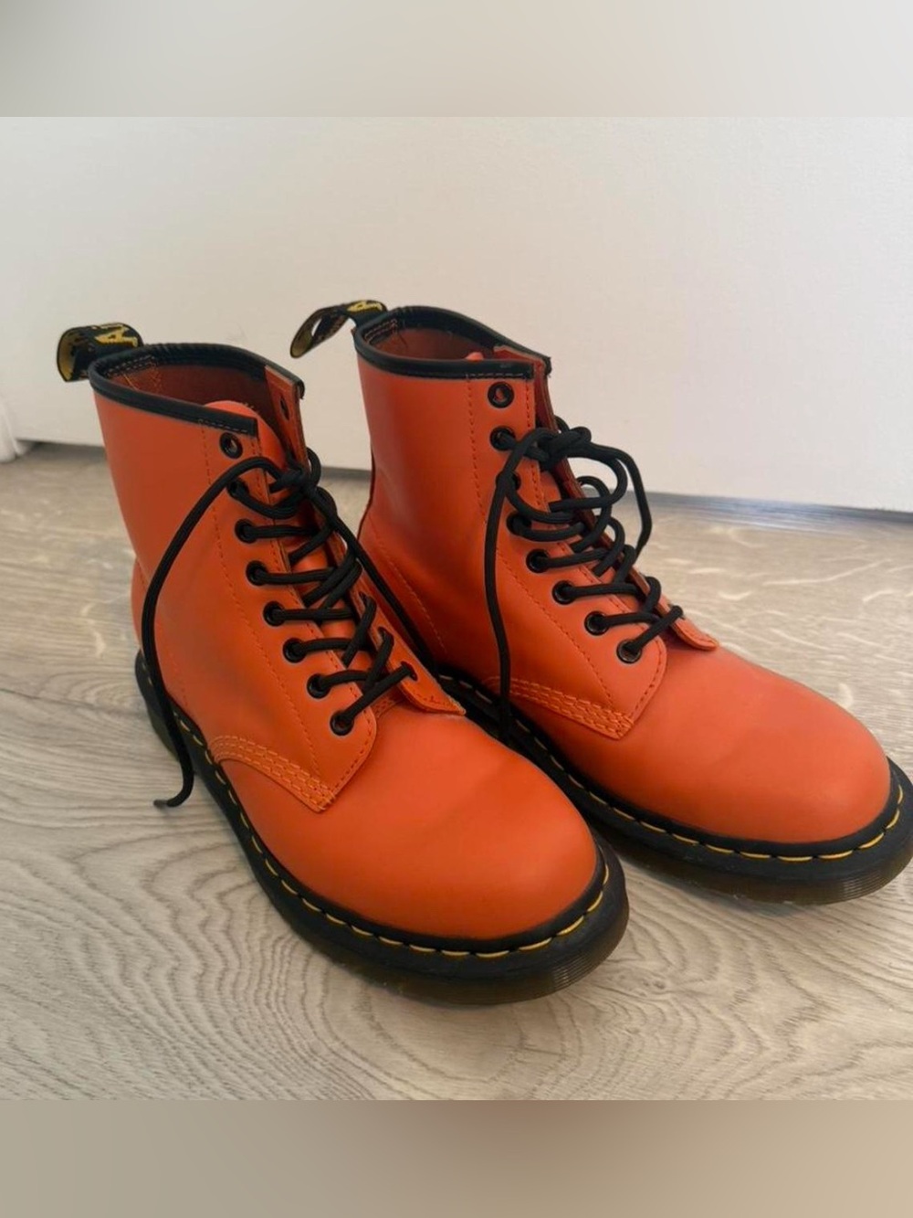 Dr. Martens 1460 Smooth Leather Lace-up Orange Boot